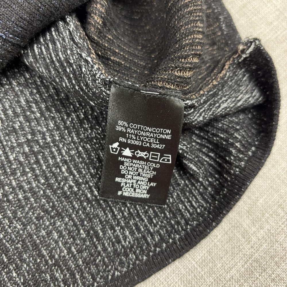 NIC+ZOE Sweater Womens PL Grey Striped Crew Neck Raglan Pullover Knit - Picture 6 of 9